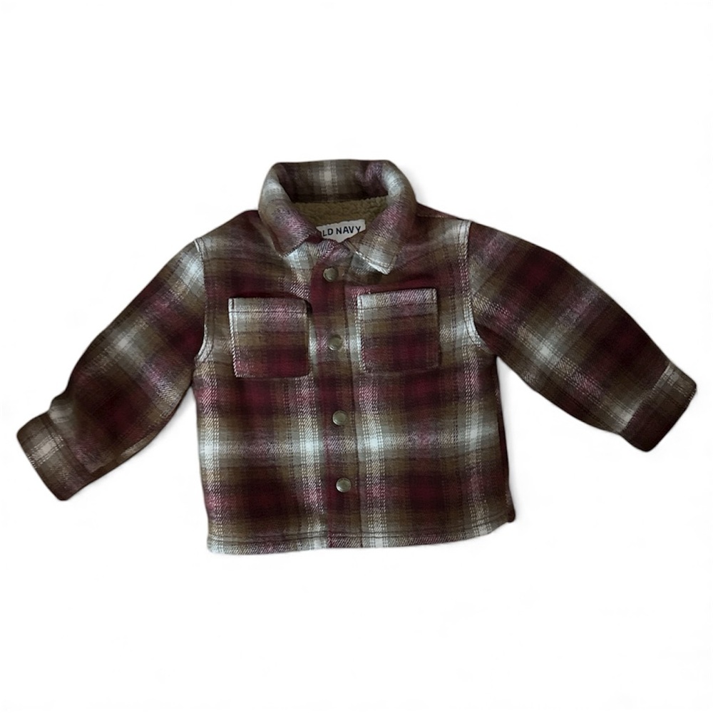 ✨Old Navy Kids Plaid Shirt - Red and Brown